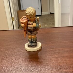 Vintage Boy Figurine with Backpack